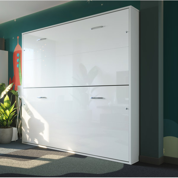 VVRHomes Twin Low Profile Murphy Bed with Mattress Wayfair